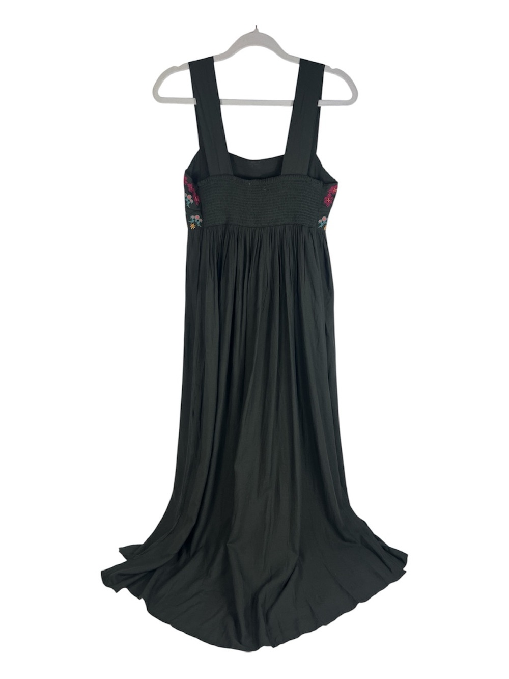 Natural Life Sz M Tricia Embroidered Maxi Sleeveless Dark Olive/Gray Boho - Picture 3 of 10